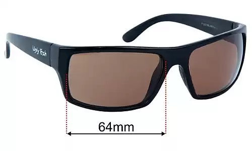 Sunglass Fix Ersatzgläser für Ugly Fish P 1202 - 64mm Wide Ugly Fish P 1202 Ersatzlinsen 64mm wide