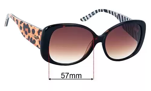 Sunglass Fix Ersatzgläser für Alex Perry AP Sun Rx 21 - 57mm Wide Alex Perry AP Sun Rx 21 Ersatzlinsen 57mm wide