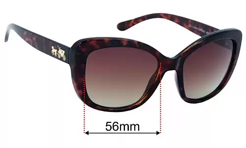 Sunglass Fix Ersatzgläser für Coach HC8210 - 56mm Wide Coach HC8210 Ersatzlinsen 56mm wide