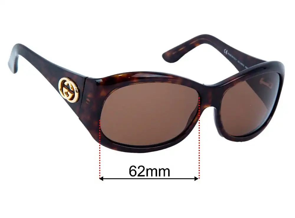 Sunglass Fix Replacement Lenses for Gucci GG2966/S - 62mm Wide Sunglass Fix Replacement Lenses for Gucci GG2966/S - 62mm Wide