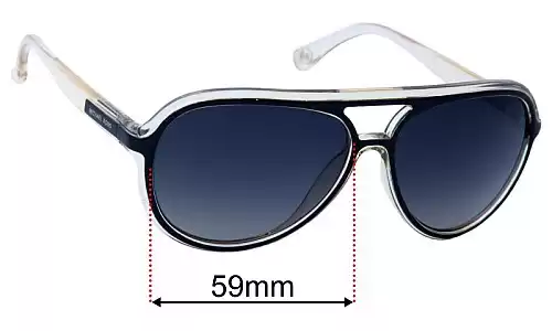 Sunglass Fix Ersatzgläser für Michael Kors Salvador M2808S - 59mm Wide Michael Kors Salvador M2808S Ersatzlinsen 59mm wide