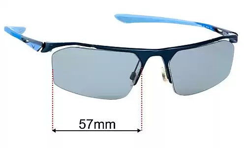 Sunglass Fix Replacement Lenses for Nike 8050 57mm Nike 8050 Replacement Lenses 57mm wide