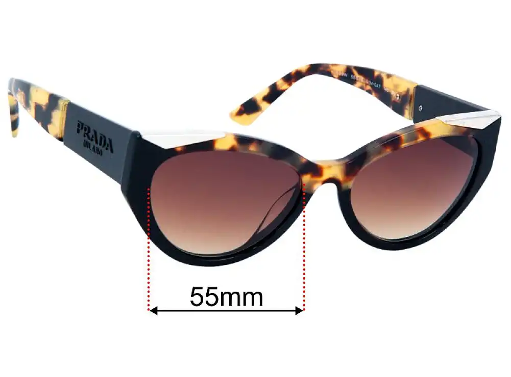 Sunglass Fix Ersatzgläser für Prada SPR03W - 55mm Wide Sunglass Fix Ersatzgläser für Prada SPR03W - 55mm Wide