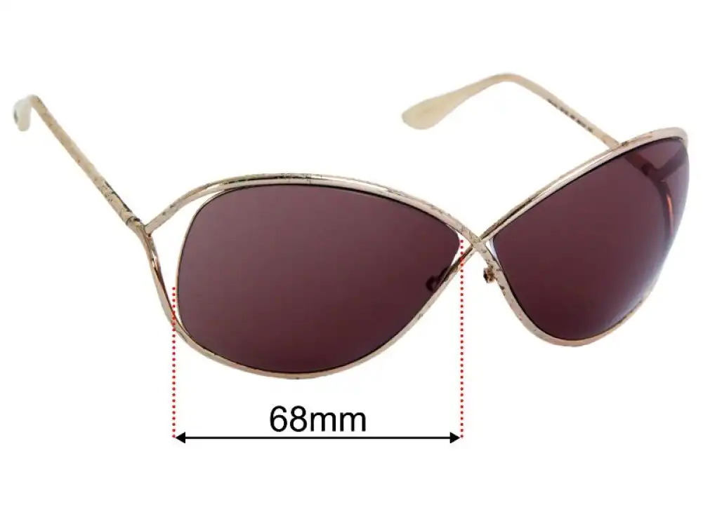 Sunglass Fix Ersatzgläser für Tom Ford Miranda - 68mm Wide Sunglass Fix Ersatzgläser für Tom Ford Miranda - 68mm Wide