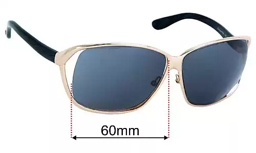Sunglass Fix Ersatzgläser für Tom Ford Nicolette TF88 - 60mm Wide Tom Ford Nicolette TF88 Ersatzlinsen 60mm wide