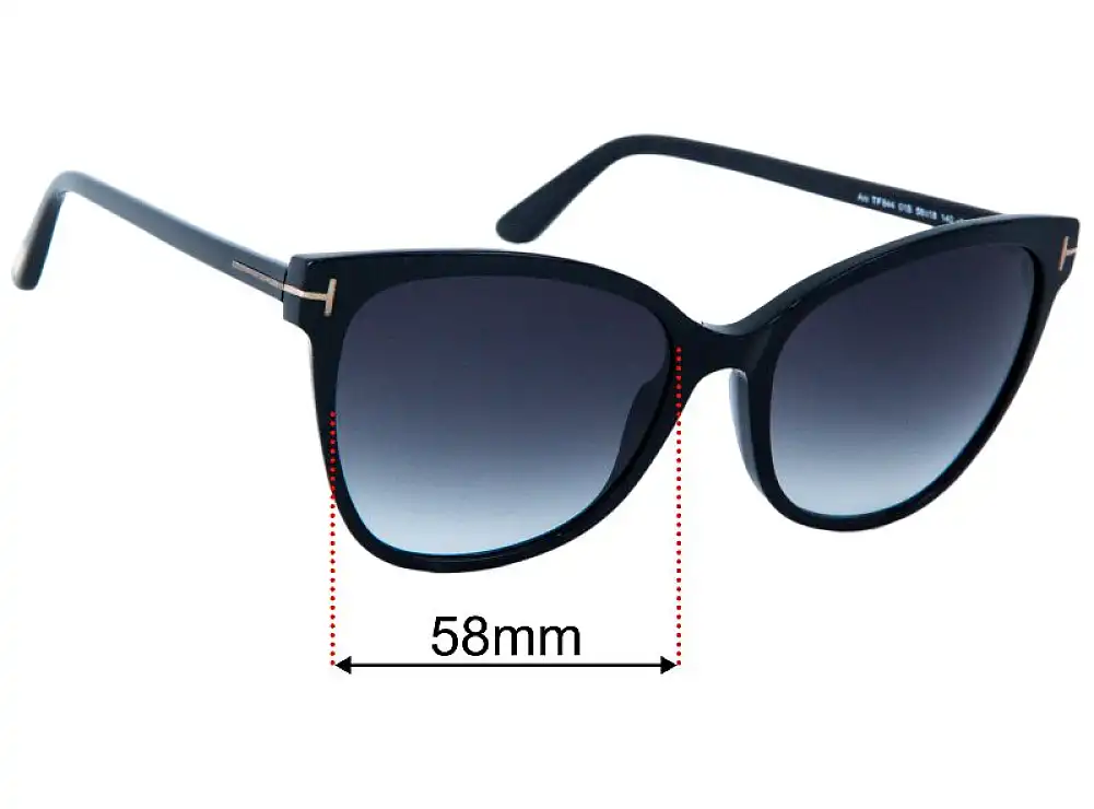 Tom Ford TF844 Ani Replacement Lenses 58mm Wide Tom Ford TF844 Ani Replacement Lenses 58mm Wide