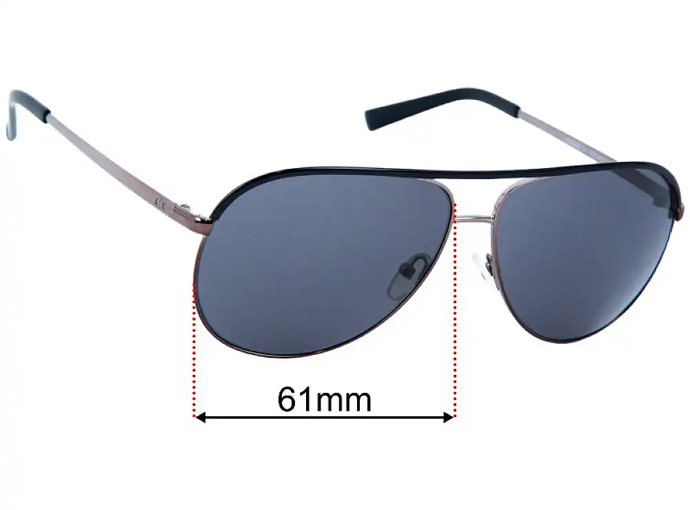 Sunglass Fix Ersatzgläser für Armani Exchange AX 2002 - 61mm Wide Sunglass Fix Ersatzgläser für Armani Exchange AX 2002 - 61mm Wide