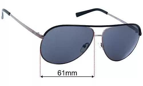 Sunglass Fix Ersatzgläser für Armani Exchange AX 2002 - 61mm Wide Armani Exchange AX 2002 Ersatzlinsen 61mm wide