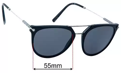 Sunglass Fix Ersatzgläser für Bvlgari BV 7029 - 55mm Wide Bvlgari BV 7029 Ersatzlinsen 55mm wide