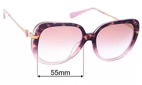 Sunglass Fix Ersatzgläser für Coach HC8320 - 55mm Wide Coach HC8320 Ersatzlinsen 55mm wide
