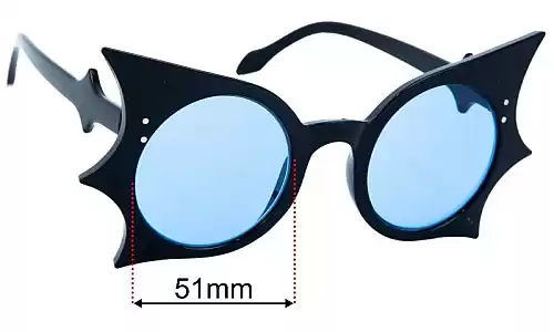 Sunglass Fix Ersatzgläser für Foxblood Vamped - 51mm Wide Foxblood Vamped Ersatzlinsen 51mm wide