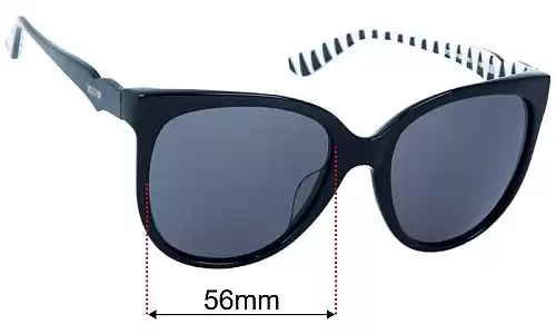 Sunglass Fix Ersatzgläser für Moschino MO739S01SA - 56mm Wide Moschino MO739S01SA Ersatzlinsen 56mm wide