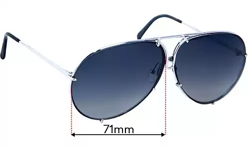 Sunglass Fix Ersatzgläser für Porsche 5621 - 71mm Wide Porsche 5621 Ersatzgläser 71mm wide