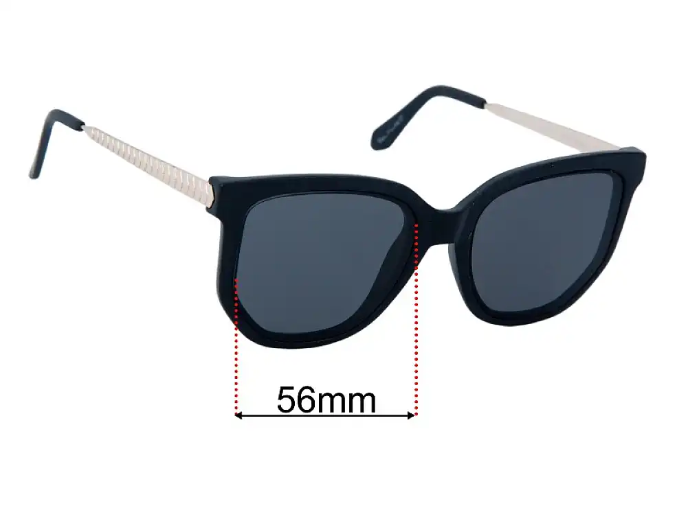 Sunglass Fix Replacement Lenses for Quay Coffee Run Mini - 56mm Wide Sunglass Fix Replacement Lenses for Quay Coffee Run Mini - 56mm Wide