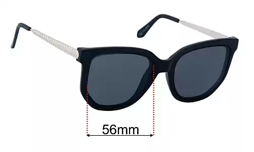 Sunglass Fix Replacement Lenses for Quay Coffee Run Mini - 56mm Wide Quay Coffee Run Mini Replacement Lenses 56mm wide