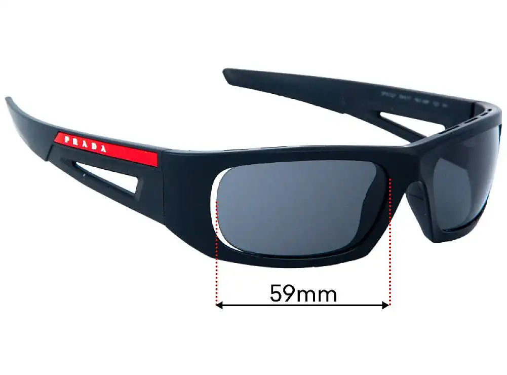 Sunglass Fix Ersatzgläser für Prada SPS 02Y - 59mm Wide Sunglass Fix Ersatzgläser für Prada SPS 02Y - 59mm Wide