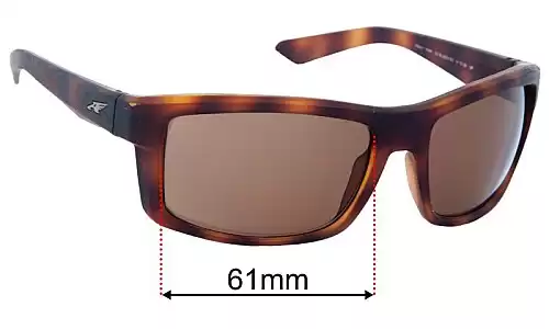 Sunglass Fix Ersatzgläser für Arnette Corner Man AN4216 - 61mm Wide Arnette Corner Man AN4216 Ersatzlinsen 61mm wide