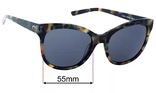 Sunglass Fix Ersatzgläser für Costa Del Mar Bimini - 55mm Wide Costa Del Mar Bimini Ersatzlinsen 55mm wide