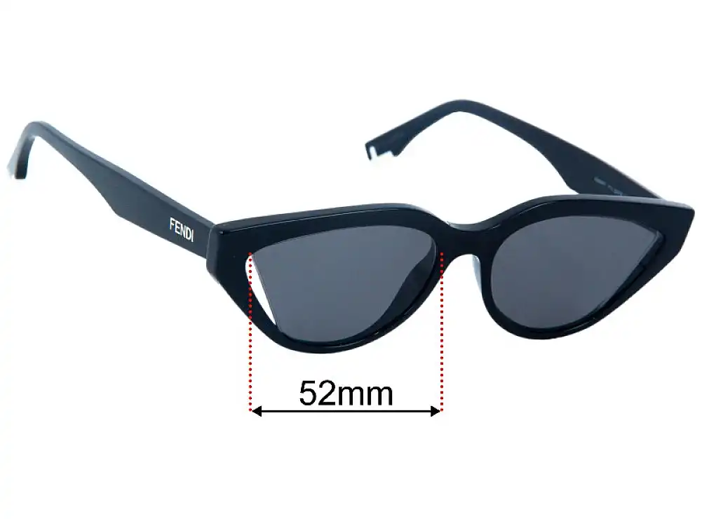 Sunglass Fix Ersatzgläser für Fendi FE 40009I - 52mm Wide Sunglass Fix Ersatzgläser für Fendi FE 40009I - 52mm Wide
