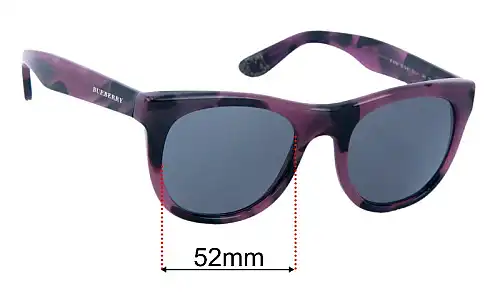 Sunglass Fix Ersatzgläser für Burberry B 4195 - 52mm Wide Burberry B 4195 Ersatzlinsen 52mm wide