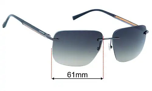 Sunglass Fix Ersatzgläser für Chopard SCH C95 - 61mm Wide Chopard SCH C95 Ersatzlinsen 61mm wide