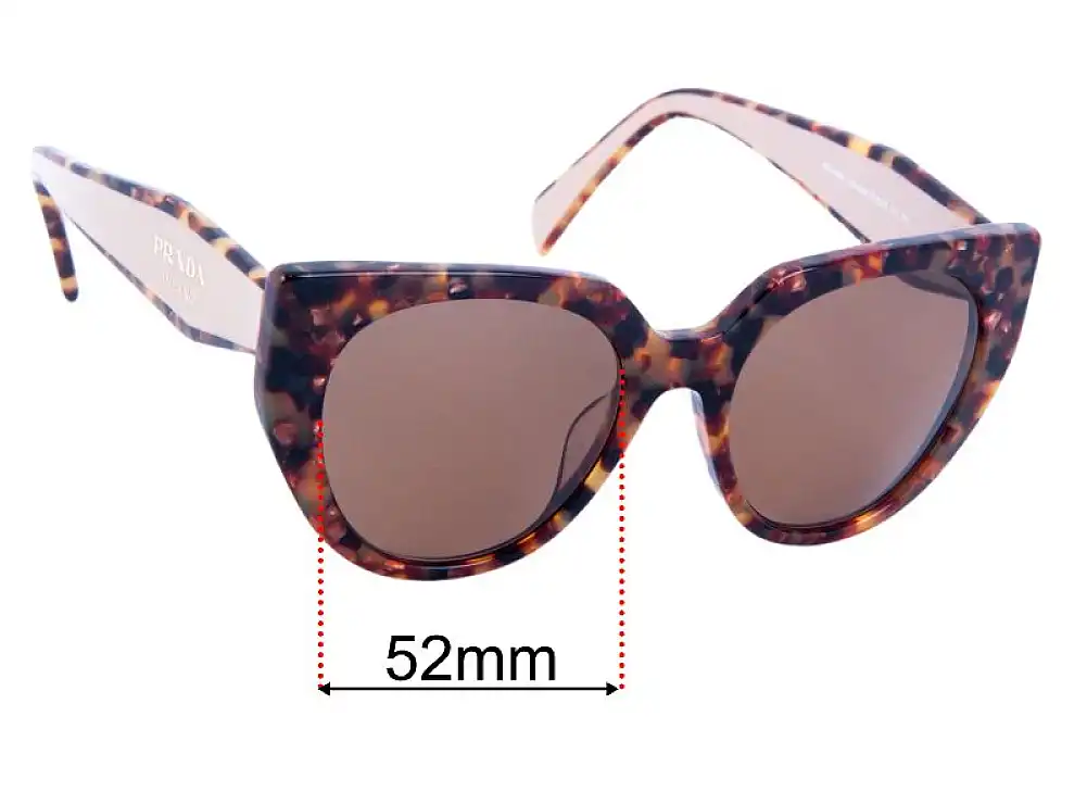 Sunglass Fix Ersatzgläser für Prada SPR14W & PR14WS - 52mm Wide Sunglass Fix Ersatzgläser für Prada SPR14W & PR14WS - 52mm Wide