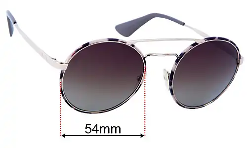 Sunglass Fix Ersatzgläser für Prada SPR51S - 54mm Wide Prada SPR51S Ersatzlinsen 54mm wide