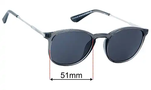 Sunglass Fix Ersatzgläser für Superdry SD Sun Rx 05 - 51mm Wide Superdry SD Sun Rx 05 Ersatzlinsen 51mm wide