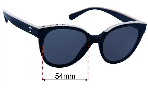 Sunglass Fix Ersatzgläser für Chanel 5414 - 54mm Wide Chanel 5414 Ersatzlinsen 54mm wide