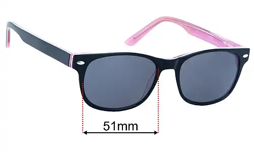 Sunglass Fix Ersatzgläser für Coast Eyewear CT517 - 51mm Wide Coast Eyewear CT517 Ersatzlinsen 51mm wide