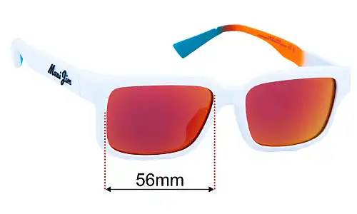 Sunglass Fix Replacement Lenses for Maui Jim MJ655 Hiapo Asian Fit - 56mm Wide Maui Jim MJ655 Hiapo Asian Fit Replacement Lenses 56mm Wide