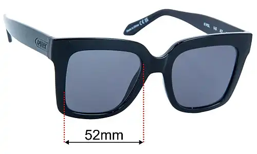 Sunglass Fix Ersatzgläser für Quay Icy - 52mm Wide Quay Icy Ersatzlinsen 52mm wide