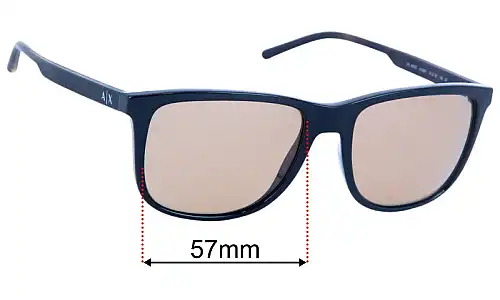 Sunglass Fix Ersatzgläser für Armani Exchange AX 4070S - 57mm Wide Armani Exchange AX 4070S Ersatzlinsen 57mm wide