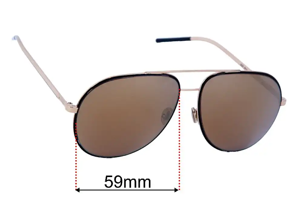 Sunglass Fix Ersatzgläser für Christian Dior DiorAstral - 59mm Wide Sunglass Fix Ersatzgläser für Christian Dior DiorAstral - 59mm Wide