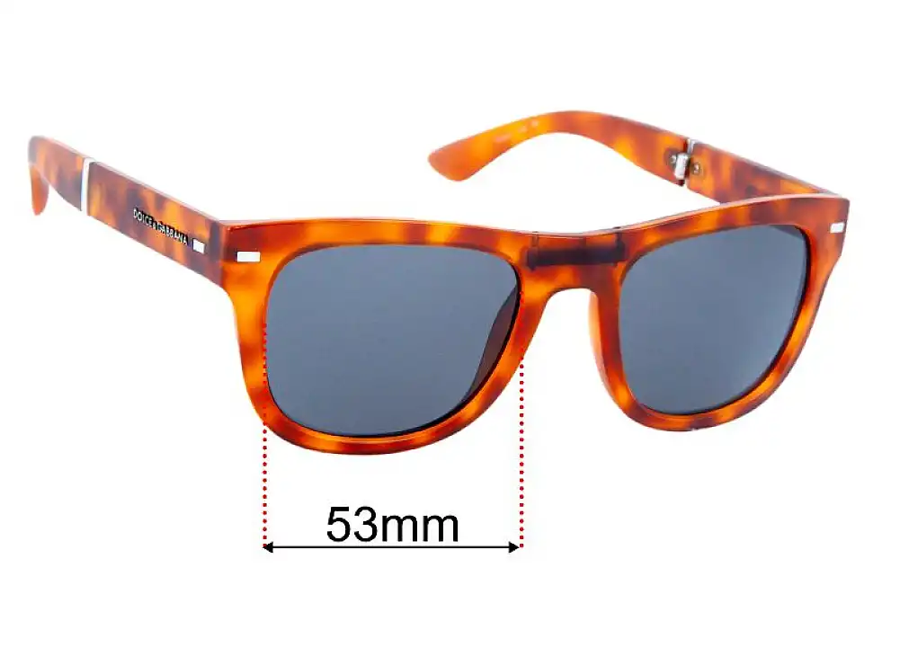 Sunglass Fix Ersatzgläser für Dolce & Gabbana DG6089 - 53mm Wide Sunglass Fix Ersatzgläser für Dolce & Gabbana DG6089 - 53mm Wide