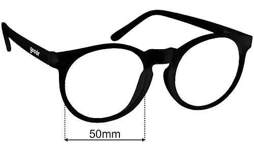 Sunglass Fix Ersatzgläser für Goodr Midnight Ramble At Circle Bar - 50mm Wide Goodr Midnight Ramble At Circle Bar Ersatzlinsen 50mm wide