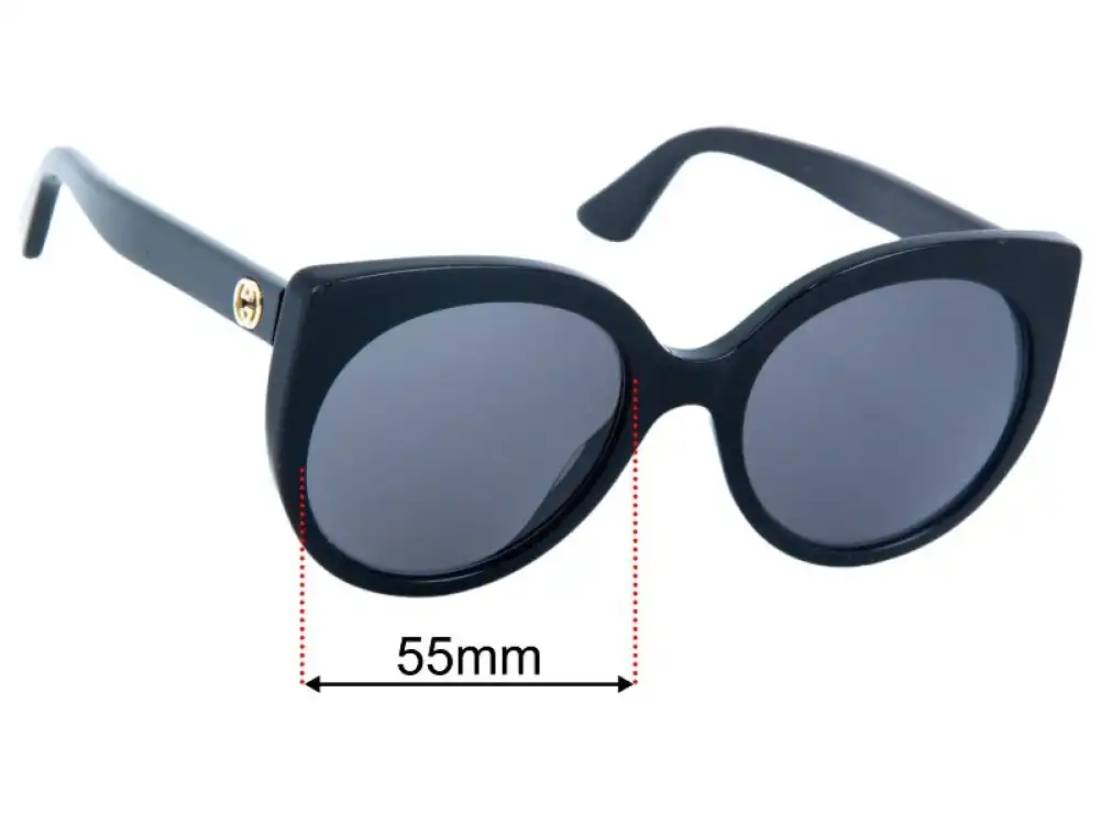 Sunglass Fix Replacement Lenses for Gucci GG0325S - 55mm Wide Sunglass Fix Replacement Lenses for Gucci GG0325S - 55mm Wide