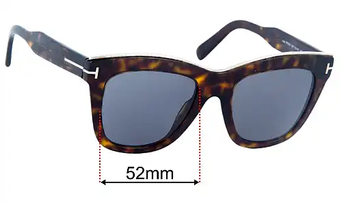 Sunglass Fix Replacement Lenses for Tom Ford Julie TF685 - 52mmm Wide Tom Ford FT0685 Julie Replacement Lenses 52mm Wide
