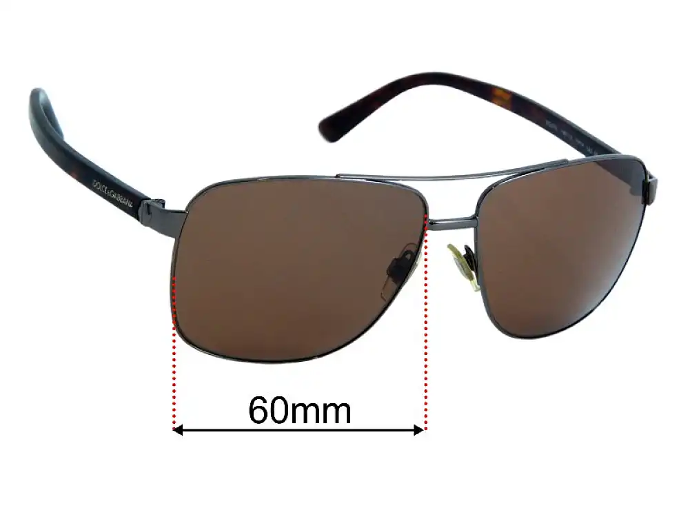 Sunglass Fix Ersatzgläser für Dolce & Gabbana DG2131 - 60mm Wide Sunglass Fix Ersatzgläser für Dolce & Gabbana DG2131 - 60mm Wide