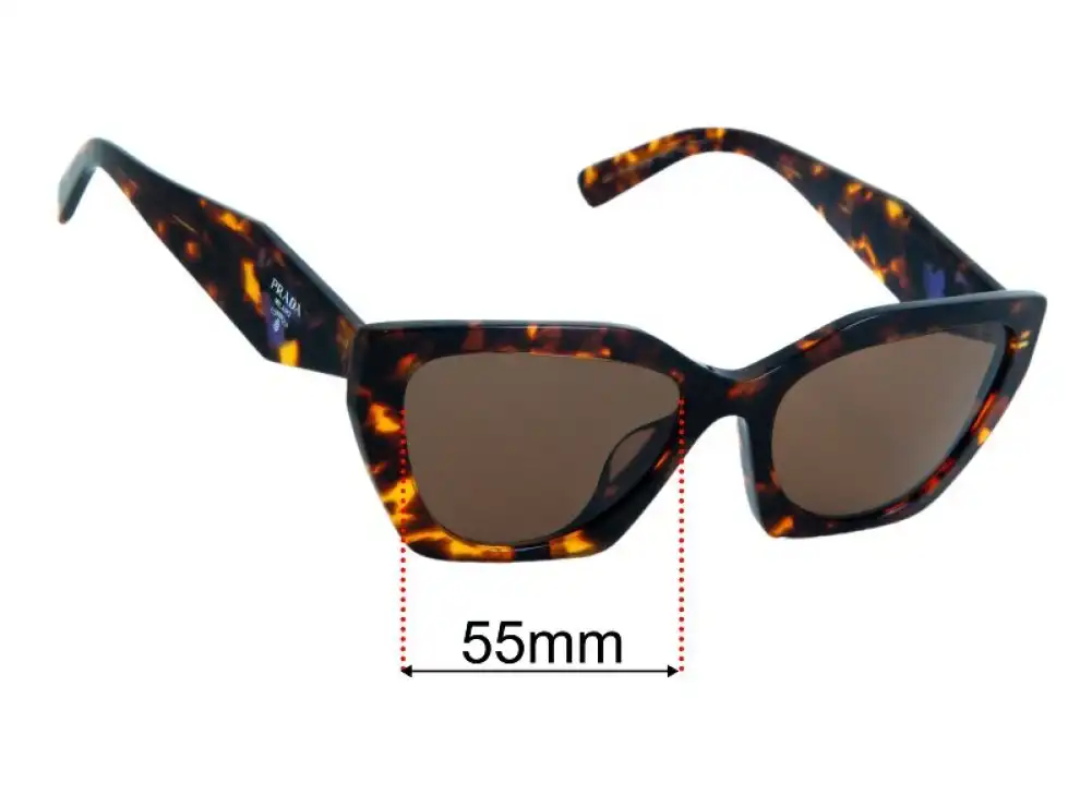 Sunglass Fix Ersatzgläser für Prada VPR09Y-F - 55mm Wide Sunglass Fix Ersatzgläser für Prada VPR09Y-F - 55mm Wide
