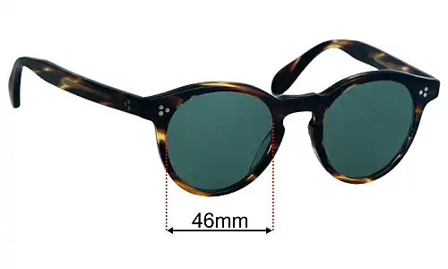 Sunglass Fix Ersatzgläser für Oliver Peoples OV5336U - 46mm Wide Oliver Peoples OV5336U Ersatzlinsen 46mm wide
