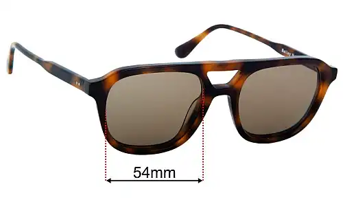 Sunglass Fix Ersatzgläser für Bailey Nelson Bessie II - 54mm Wide Bailey Nelson Bessie II Ersatzgläser 54mm wide