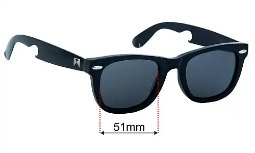 Sunglass Fix Ersatzgläser für William Painter The Hook Titanium - 51mm Wide William Painter The Hook Titanium Ersatzgläser 51mm wide