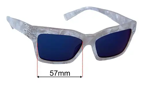 Sunglass Fix Ersatzgläser für Alain Mikli Arlette - 57mm Wide Alain Mikli Arlette Ersatzlinsen 57mm wide
