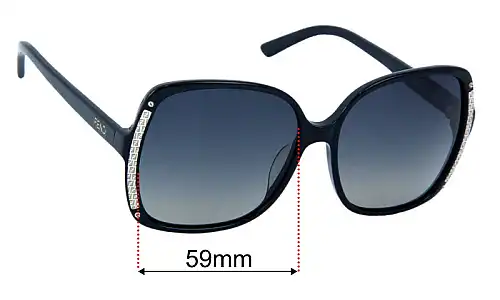 Sunglass Fix Ersatzgläser für Fendi FS 5098 - 59mm Wide Fendi FS 5098 Ersatzlinsen 59mm wide