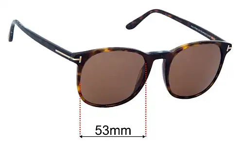 Sunglass Fix Ersatzgläser für Tom Ford Ansel TF858 - 53mm Wide Tom Ford Ansel TF858 Ersatzlinsen 53mm wide