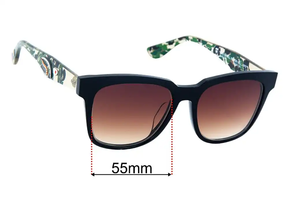 Sunglass Fix Ersatzgläser für A Bathing Ape Bape Dad - 55mm Wide Sunglass Fix Ersatzgläser für A Bathing Ape Bape Dad - 55mm Wide