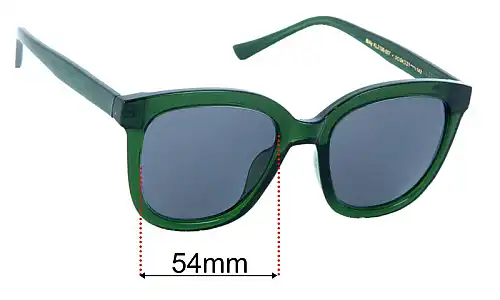Sunglass Fix Ersatzgläser für A. Kjaerbede Billy - 54mm Wide A. Kjaerbede Billy Ersatzlinsen 54mm wide