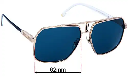 Sunglass Fix Ersatzgläser für Carrera 1055/S - 62mm Wide Carrera 1055/S Ersatzlinsen 62mm wide
