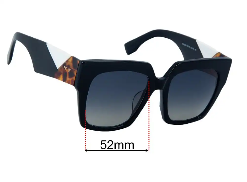 Sunglass Fix Ersatzgläser für Fendi FF 0263/S - 52mm Wide Sunglass Fix Ersatzgläser für Fendi FF 0263/S - 52mm Wide